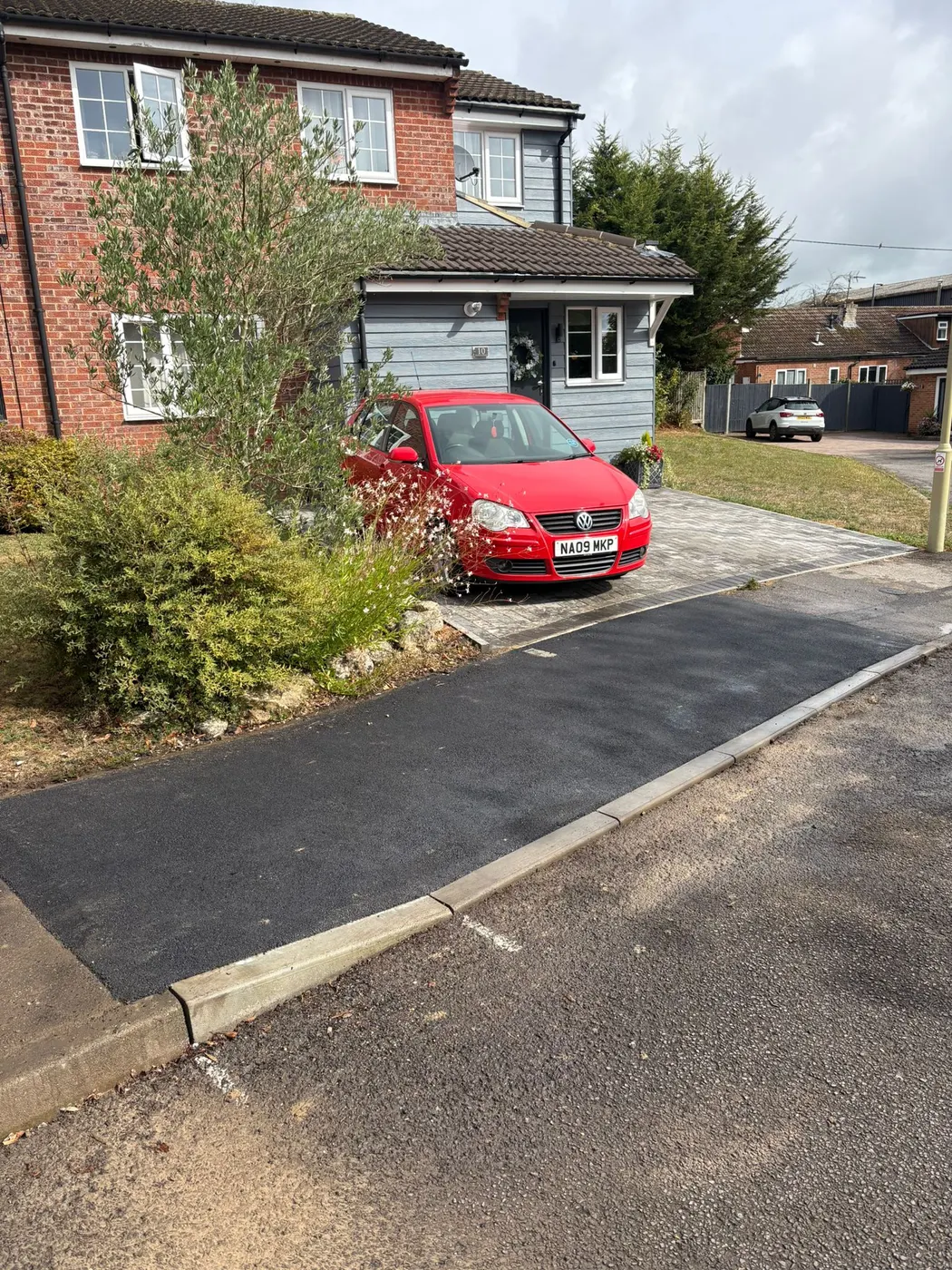 Dropped kerb installation in Coxford