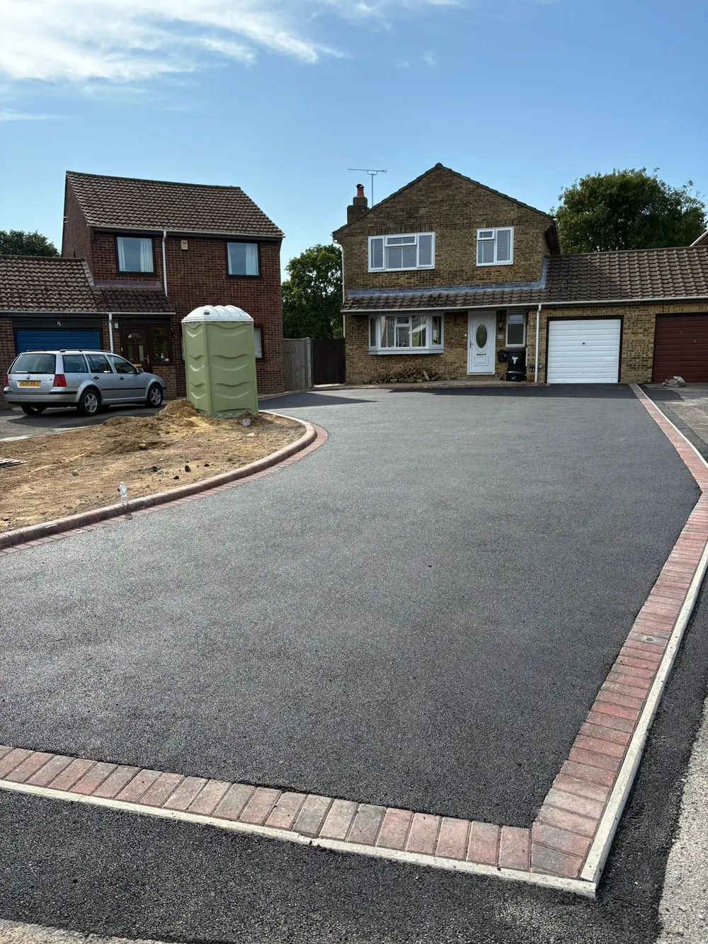Tarmac driveway with block paved edging in Warsash